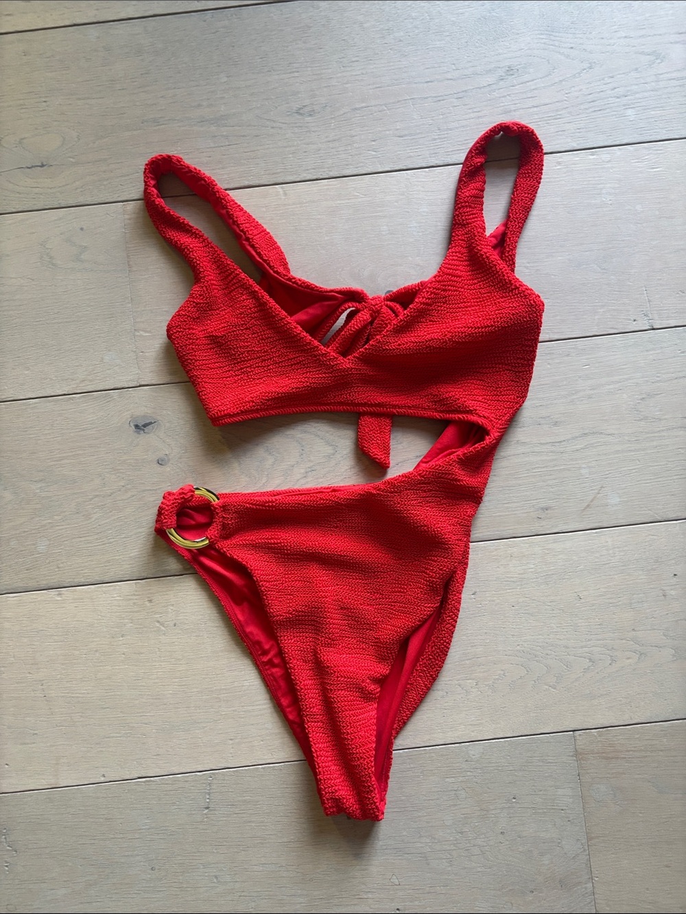 Monday swimwear red one piece